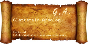 Glattstein Absolon névjegykártya